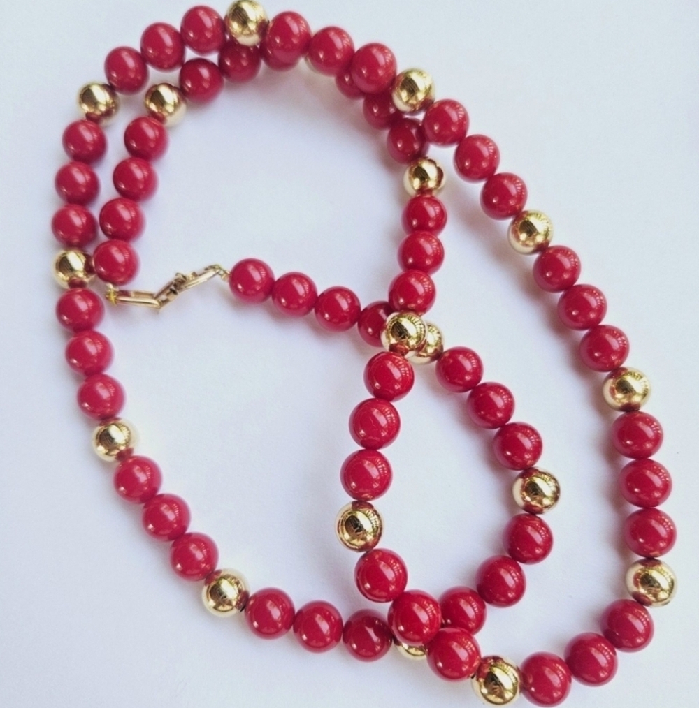 Vintage Napier Red and Gold Necklace